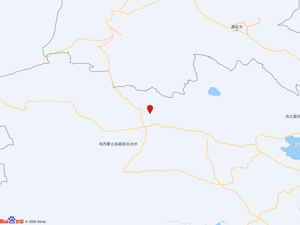 青海海西州直辖区（北纬37.80度，东经95.63度）发生3.6级地震