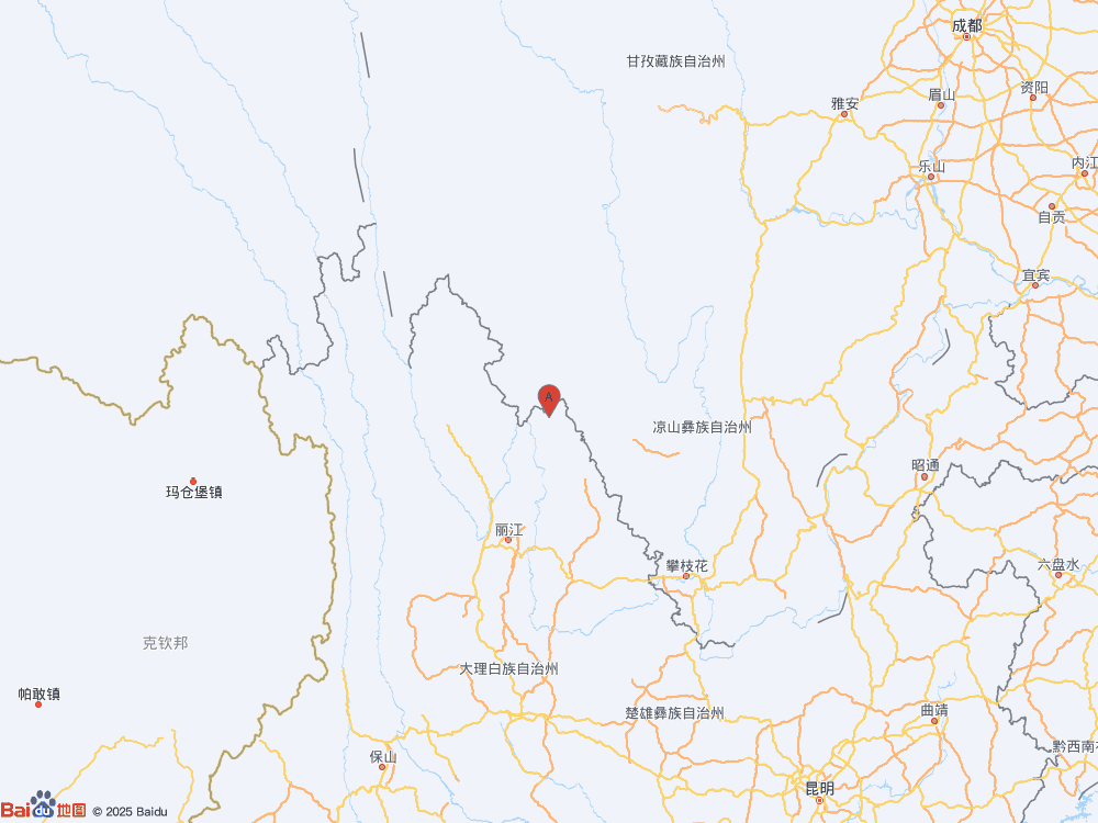 云南丽江市宁蒗县发生3.4级地震