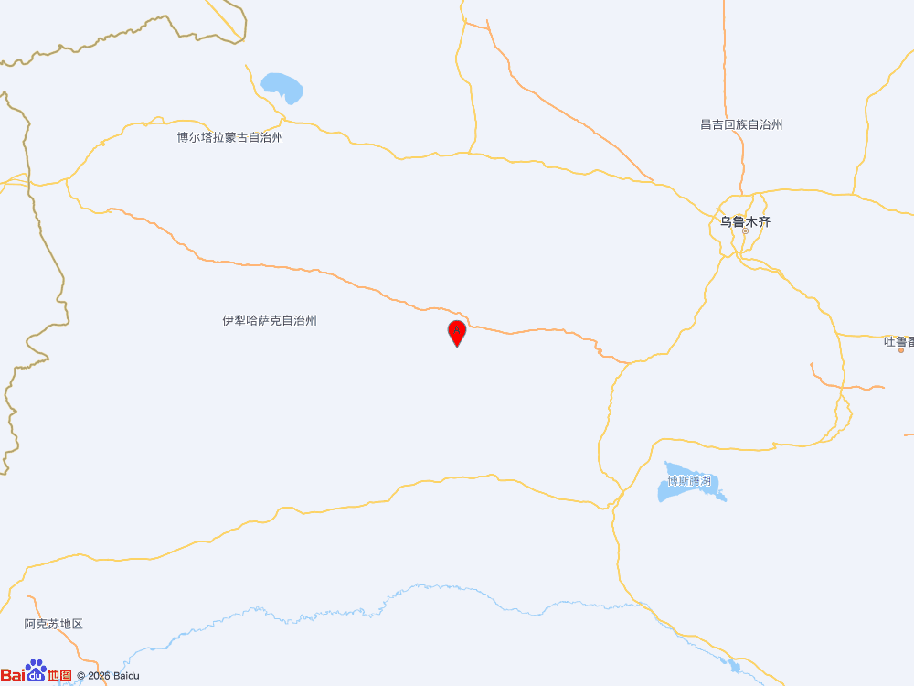 新疆巴音郭楞州和静县（北纬43.02度，东经84.72度）发生3.2级地震