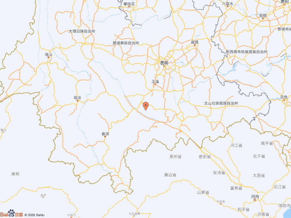 云南玉溪市元江县发生3级地震